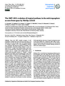 Methane / Atmosphere / Atmospheric methane / Greenhouse gas / Advanced Microwave Sounding Unit / CH4 / Ethane / MetOp / Global warming / Earth / Atmospheric sciences / Spaceflight