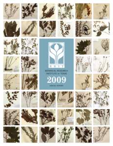 BOTANICAL RESEARCH INSTITUTE OF TEXAS 2009 ANNUAL REPORT