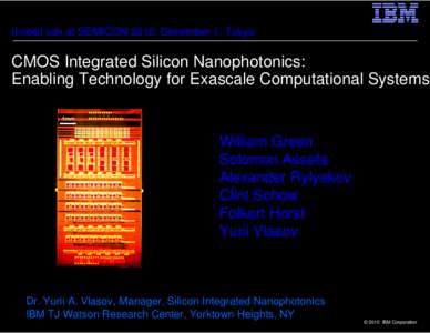 Computing / Parallel computing / Nanoelectronics / Defense Advanced Research Projects Agency / Nanophotonics / Optics / Silicon photonics / POWER7 / Optical interconnect / Photonics / Computer hardware / Electronics