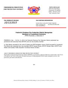 FREDERICK-FIRESTONE  FIRE FIRE PROTECTION DISTRICT 3