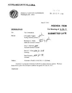 AGENDA DOCUMENT NO. 11-~ ~.,._  FEDERAL ELECTION COMMISSION