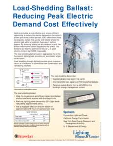 Load-Shedding Ballast: Reducing Peak Electric Demand Cost Effectively