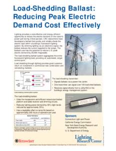 Technology / Electrical ballast / Demand response / Fluorescent lamp / Lighting / Electrodeless lamp / Stage lighting / Smart Lighting / Universal Lighting Technologies / Gas discharge lamps / Electromagnetism / Electrical engineering