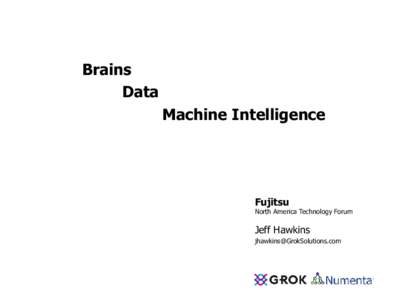Brains Data Machine Intelligence Fujitsu