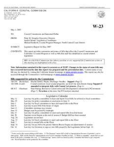 STATE OF CALIFORNIA—THE RESOURCES AGENCY  ARNOLD SCHW ARZENEGGER, G OVERNOR CALIFORNIA COASTAL COMMISSION 45 FREMONT, SUITE 2000