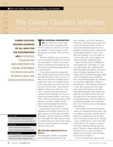 F e at u r e  By Bonnie Author Sibert, Anne Rowe and Paggie McSpadden  The Career Clusters Initiative: