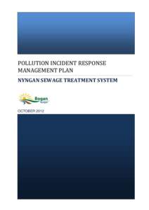 POLLUTION INCIDENT RESPONSE MANAGEMENT PLAN NYNGAN SEWAGE TREATMENT SYSTEM OCTOBER 2012