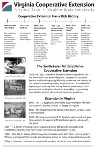   Cooperative Extension Has a Rich History   