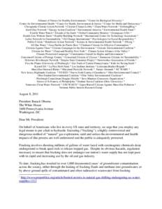 CEO frack letter to Obama