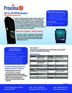 NEW! HF Enabled Sensors  AV-X: HF RFID Reader for the Workabout Pro  • Compatible with the Melexis EVB