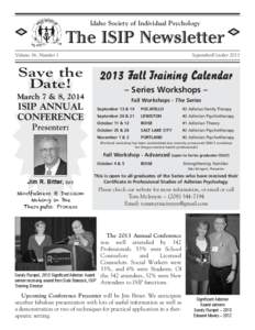 ISIP Nov/Dec 2004 Newsletter