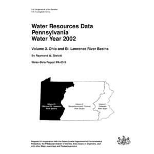 U.S. Department of the Interior U.S. Geological Survey Water Resources Data Pennsylvania Water Year 2002