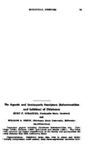 The Aquatic and Semiaquatic Hemiptera (Belostomatidae and Saldidae) of Oklahoma