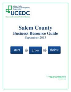 Salem County Business Resource Guide September 2013 start