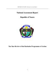 REPUBLIC OF NAURU: National Assessment Report  National Assessment Report