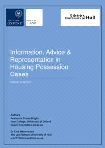 Housing Possession Report April 2014