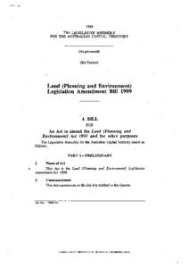 1999 THE LEGISLATIVE ASSEMBLY FOR THE AUSTRALIAN CAPITAL TERRITORY (As presented) (Ms Tucker)