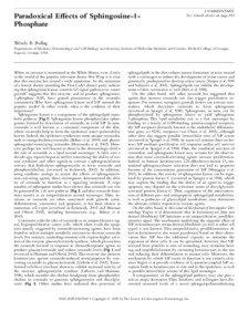 Paradoxical E¡ects of Sphingosine-1Phosphate  COMMENTARY