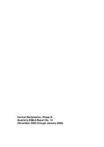 Central Reclamation, Phase III Quarterly EM&A Report No. 10 (November 2005 through January 2006) Client