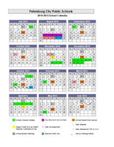 Petersburg City Public Schools[removed]School Calendar July 2014 Su  M