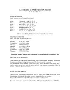 Lifeguard Certification Classes