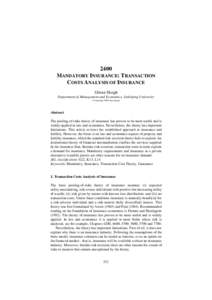 Financial institutions / Institutional investors / Asymmetric information / Market failure / Liability insurance / Reinsurance / Co-insurance / Insurability / Moral hazard / Insurance / Types of insurance / Financial economics