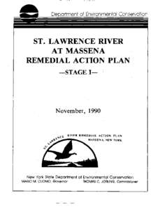 St. Lawrence River At Massena RAP Stage I - November 1990