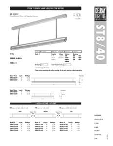 STICK T5 SINGLE LAMP CEILING STEM MOUNT 4 0 SERIES 1.5