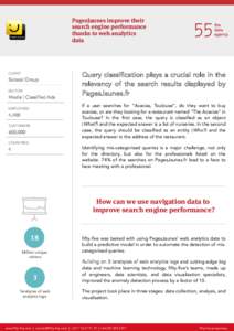 PagesJaunes improve their search engine performance thanks to web analytics data  CLIENT: