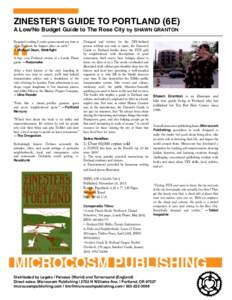 Zine / New Urbanism / Microcosm / Portland /  Maine / Portland /  Oregon / Geography of the United States / Oregon / Publishing / DIY culture / Fanzines / Microcosm Publishing
