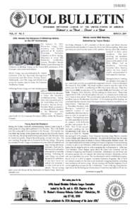 155N 1042-881X  UOL BULLETIN UKRAINIAN ORTHODOX LEAGUE OF THE UNITED STATES OF AMERICA  Dedicated to our Church -- Devoted to its Youth