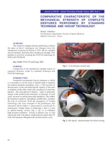 Journal of IMAB - Annual Proceeding (Scientific Papers) 2009, book 2  COMPARATIVE CHARACTERISTIC OF THE MECHANICAL STRENGTH OF COMPLETE DENTURES PERFORMED BY STANDARD TECHNIQUE AND IVOCAP TECHNOLOGY