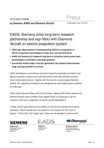 Gemeinsame Pressemitteilung Siemens AG, 2 Logos