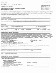 NATIONAL REGISTER FORMS TEMPLATE