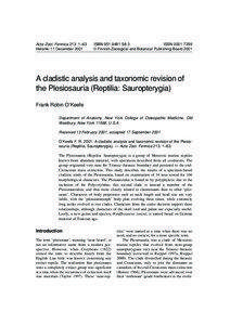 Phanerozoic / Augustasaurus / Plesiosauria / Plesiosauroidea / Corosaurus / Hauffiosaurus / Pistosaurus / Plesiosaurus / Simosaurus / Sauropterygia / Herpetology / Mesozoic