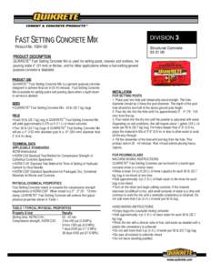 Microsoft Word - Fast Setting Concrete Mixdoc