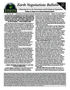 Earth Negotiations Bulletin  COP / COP-10  . . . . . . . . . . . . . . . . . . . . . . . . . . MOP#11