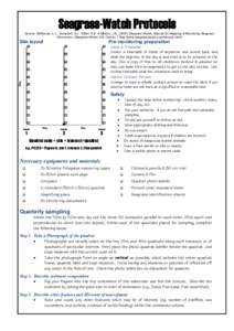 Seagrass-Watch Protocols Source: McKenzie, L.J., Campbell, S.J., Vidler, K.E. & Mellors, J.E[removed]Seagrass-Watch: Manual for Mapping & Monitoring Seagrass Resources. (Seagrass-Watch HQ, Cairns) 114pp (www.seagrasswatc