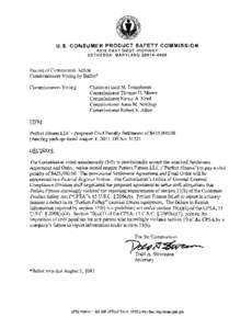 RCA - Perfect Fitness LLC -Proposed Civil Penalty Settlement of $425,[removed]August 5, 2011