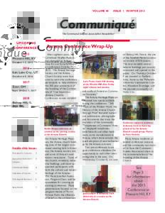 VOLUME 40  ISSUE 1 WINTER 2015 Communiqué The Communal Studies Association Newsletter