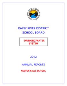 RAINY RIVER DISTRICT SCHOOL BOARD DRINKING WATER SYSTEM  2012