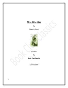 Olive Kitteridge By Elizabeth Strout Created by