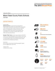 About the Winner  Miami-Dade County Public Schools Florida DISTRICT PROFILE Superintendent