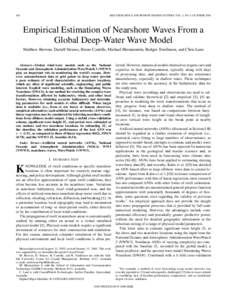 462  IEEE GEOSCIENCE AND REMOTE SENSING LETTERS, VOL. 3, NO. 4, OCTOBER 2006 Empirical Estimation of Nearshore Waves From a Global Deep-Water Wave Model