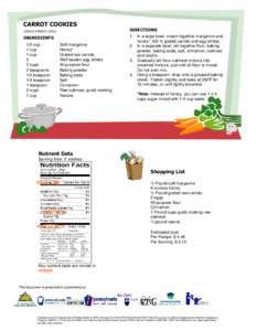 CARROT COOKIES DIRECTIONS [WWW.PANEN.ORG]  INGREDIENTS