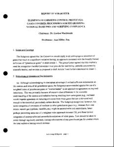 REPORT OF SUBGROUP B: ELEMENTS OF EMISSIONS CONTROL PROTOCOLS: GASES COVERED, PROCEDURES FOR ESTABLISHING NATIONAL BASELINES AND VERIFYING COMPLIANCE Chairman: Dr. Gordon MacDonald Draftsman: Alan Miller, Esq.