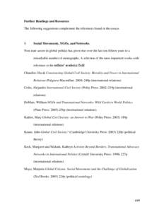 Sidney Tarrow / Community building / International relations / Contentious politics / Social movement / Doug McAdam / Advocacy / Non-governmental organization / Non-state actor / Activism / Politics / Sociology