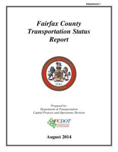 Attachment 1  Fairfax County Transportation Status Report