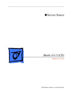  Service Source  iBookLCD) Updated June 30, 2003  © 2002 Apple Computer, Inc. All rights reserved.