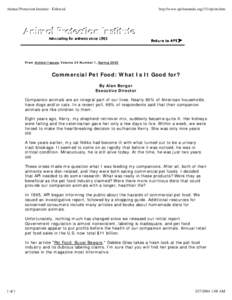 Animal Protection Institute - Editorial  http://www.api4animals.org/1514print.htm From Animal Issues, Volume 34 Number 1, Spring 2003
